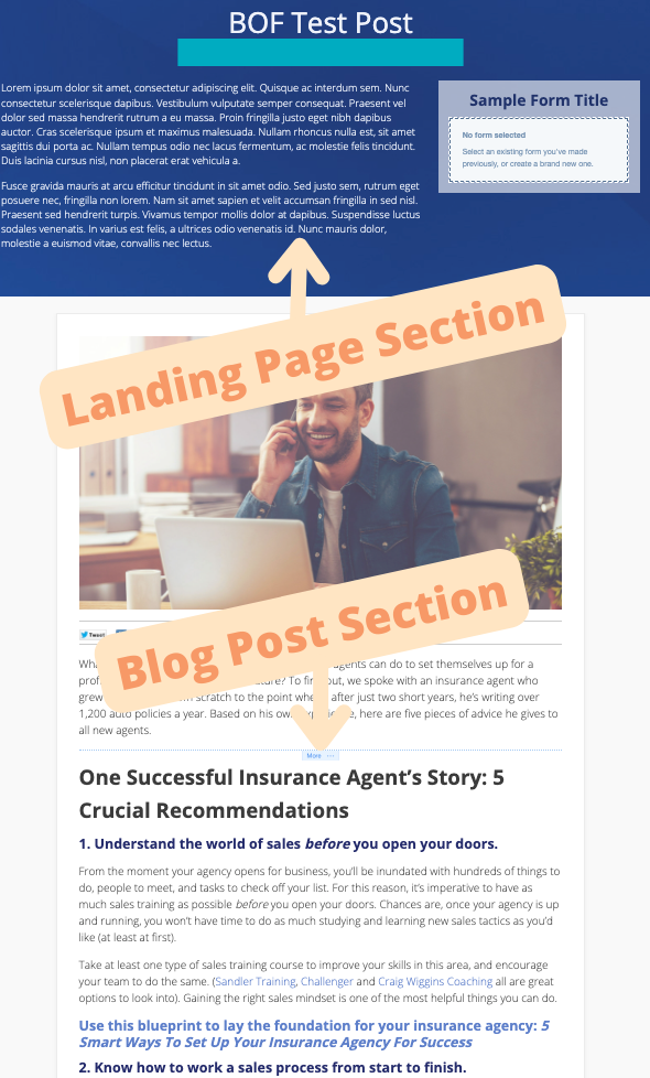 BOF Landing Post - content that converts