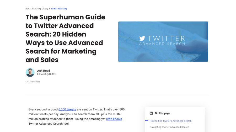 Buffer SaaS blog