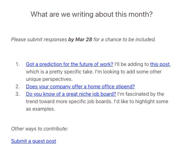 Buildremote survey - network effect content
