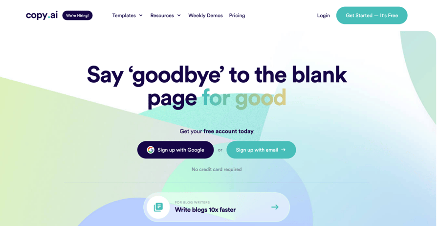 Copywriting tools: CopyAI