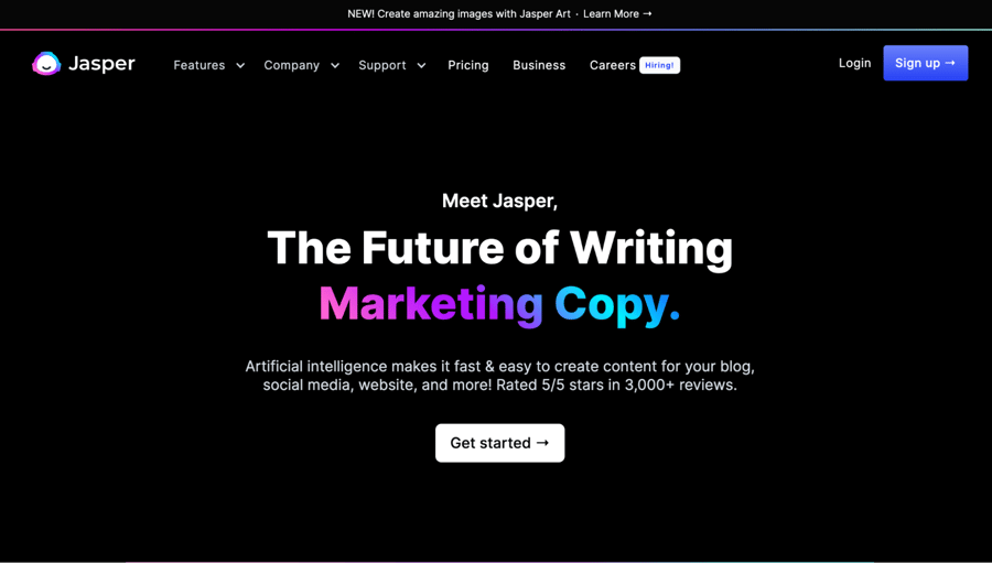 Copywriting tools: Jasper