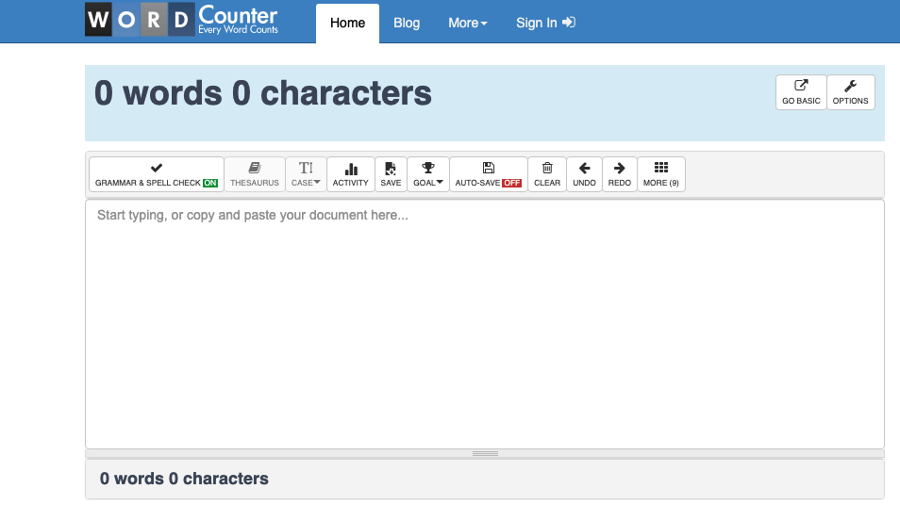 Copywriting tools: WordCounter