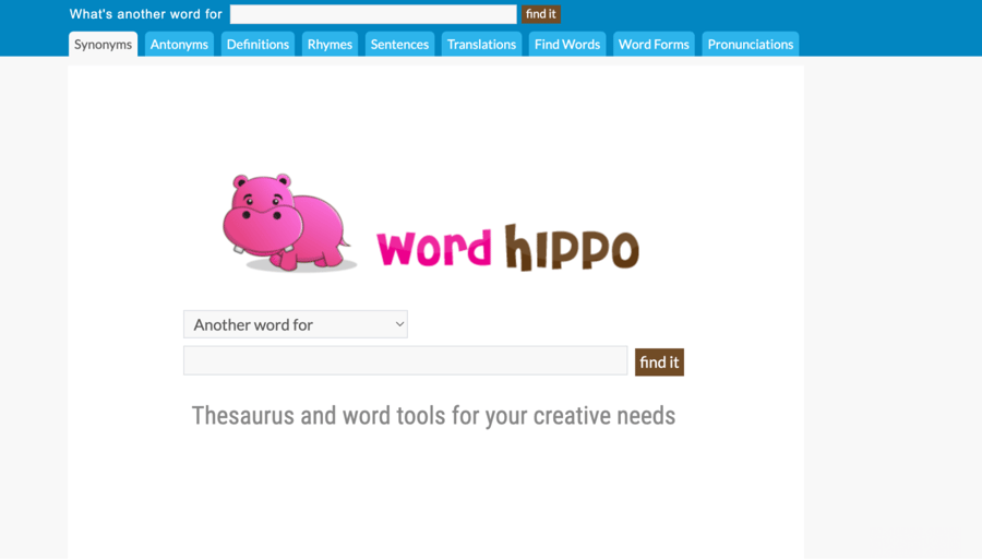 Copywriting tools: WordHippo