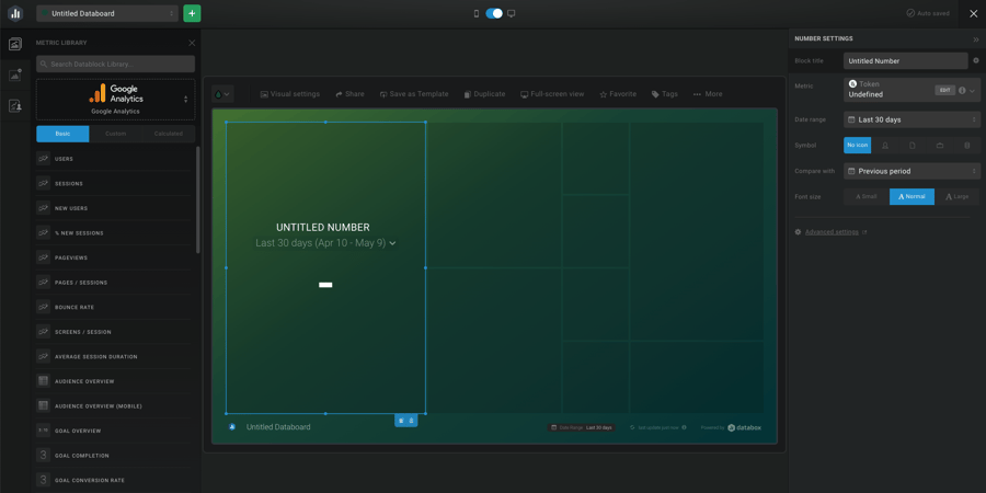 Databox Dashboard Template