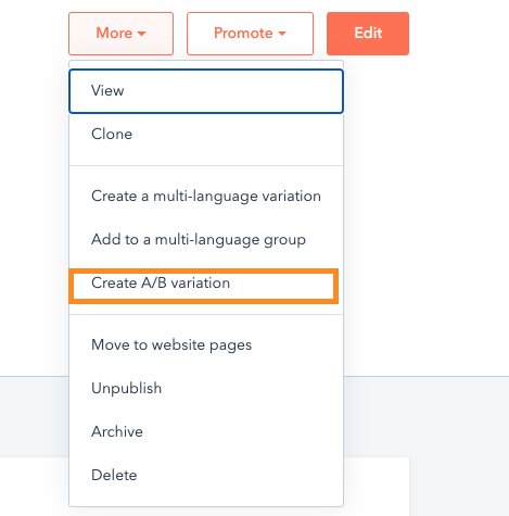 Create B Variation A/B Testing