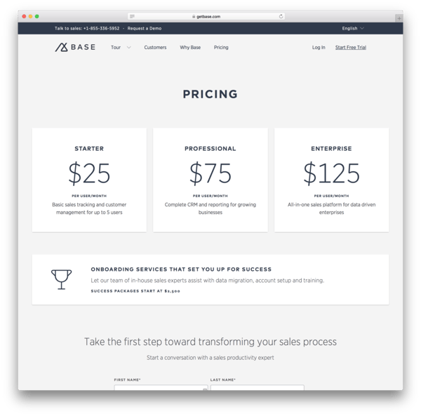 BaseCRM Pricing