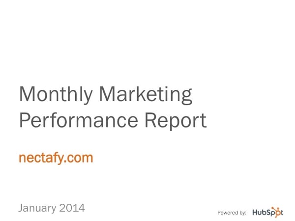 HubSpot Monthly Recap PowerPoint