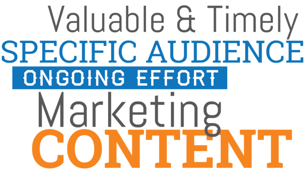 What is content marketing - VALUABLE & TIMELY SPECIFIC AUDIENCE ONGOING EFFORT MARKETING CONTENT