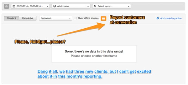 Crappy Customer Reporting - HubSpot