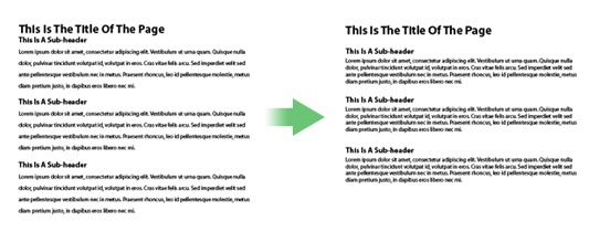 White space between paragraphs