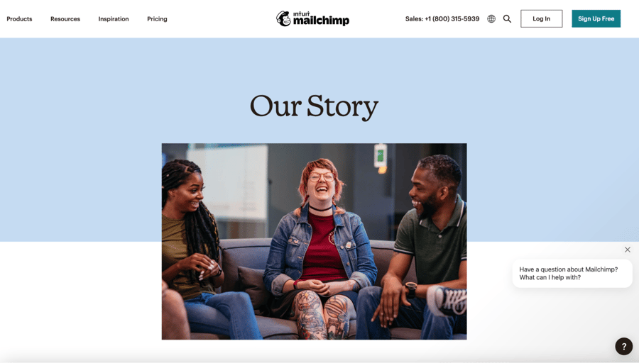 About us page examples - Mailchimp