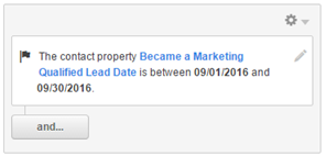 Contact property "Became a Marketing Qualified Lead Date"