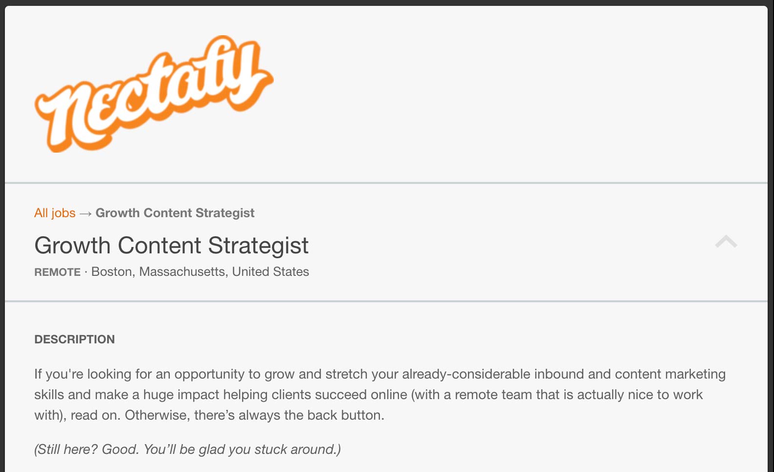 Content marketing strategist job description