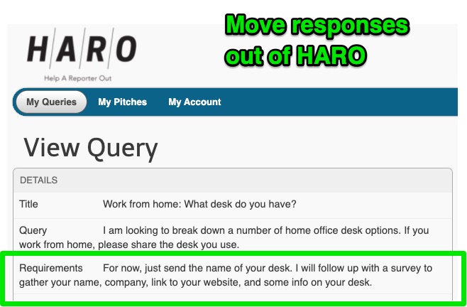 HARO moving responses - Nectafy