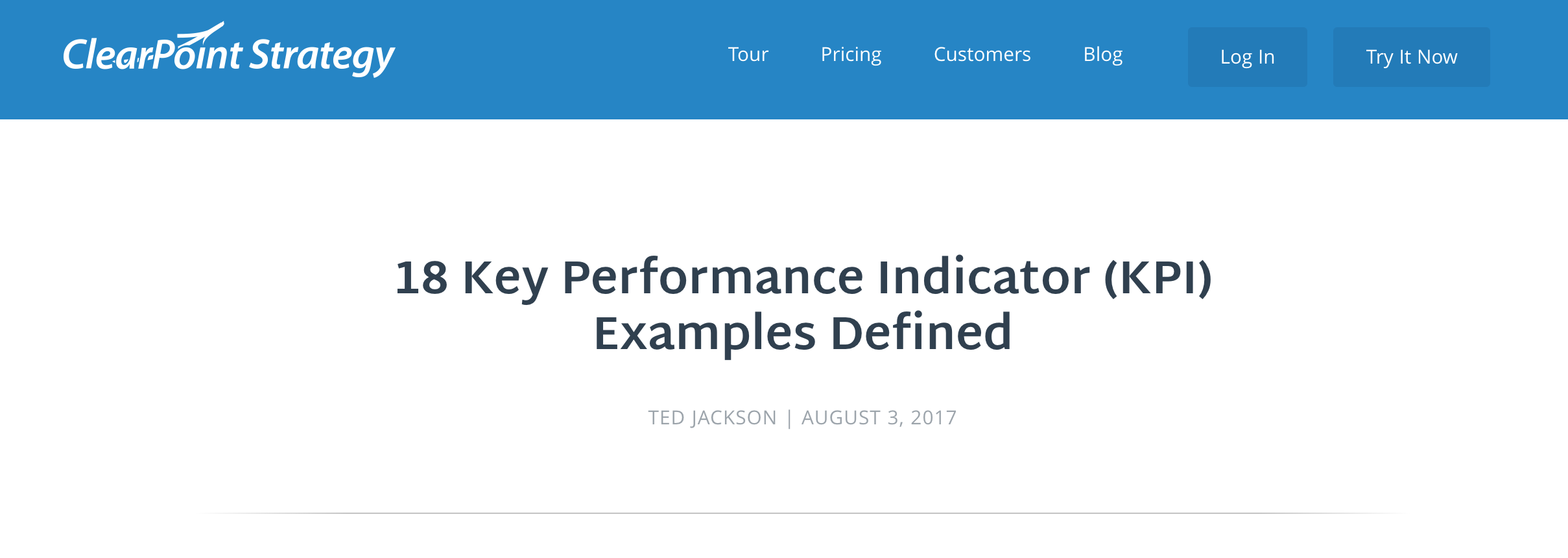 ClearPoint Strategy - 18 Key Performance Indicator (KPI) Examples Defined