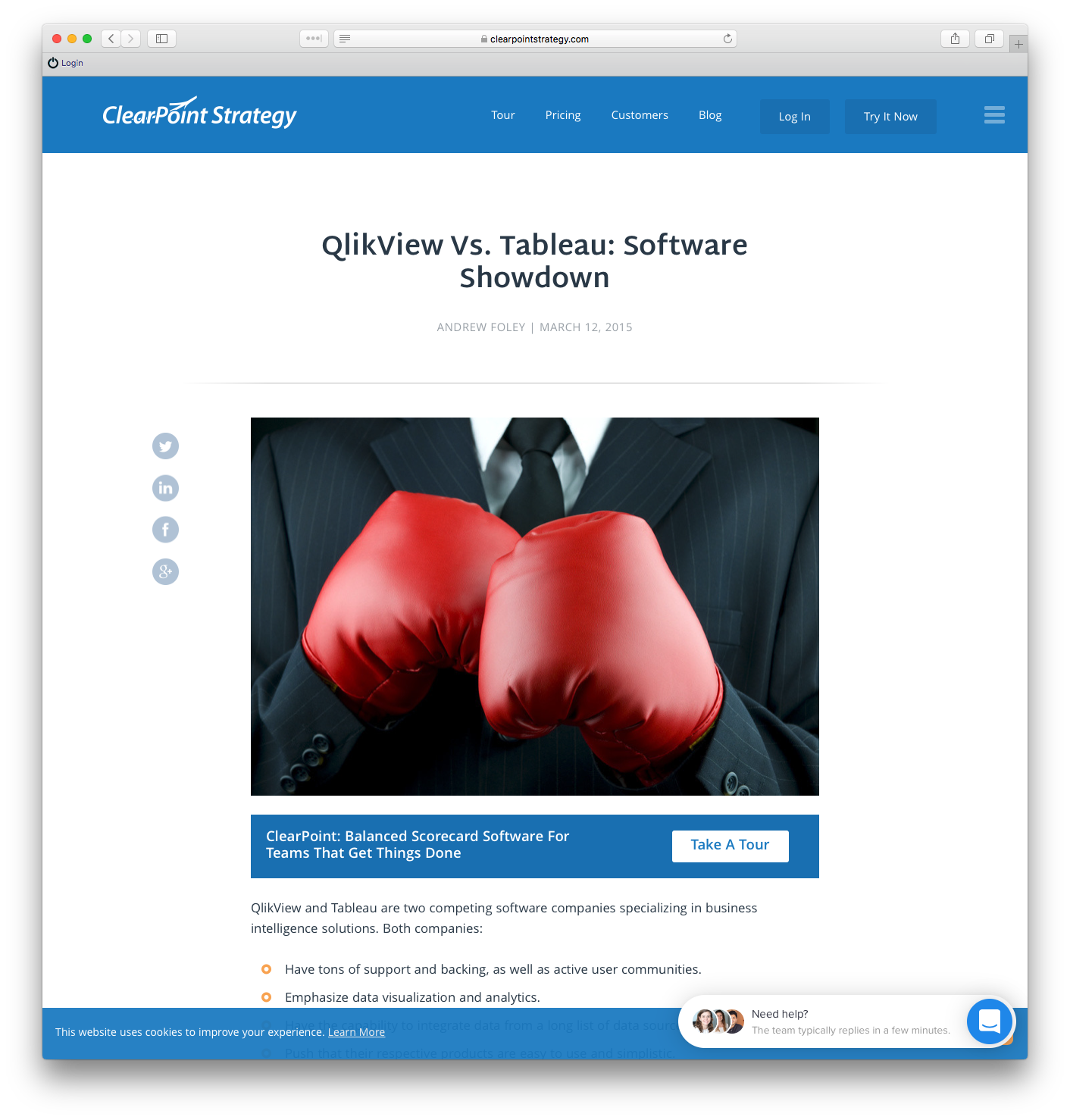 Example comparison post - Qlikview Vs. Tableau