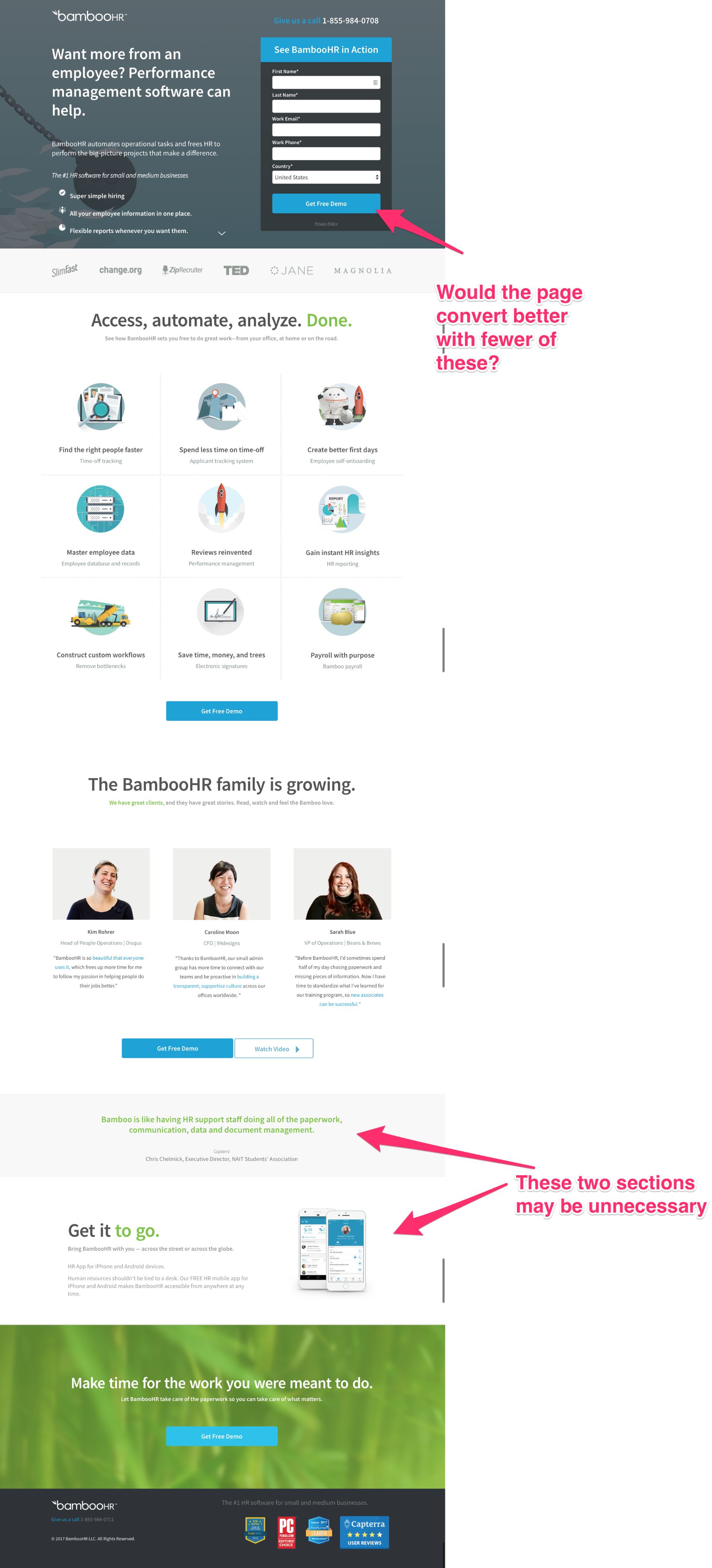 BambooHR landing page