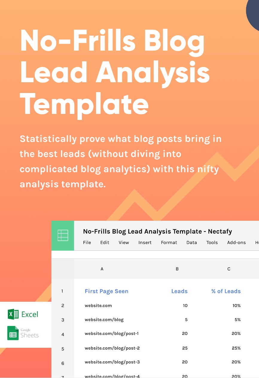 No-Frills Blog Lead Analysis Template